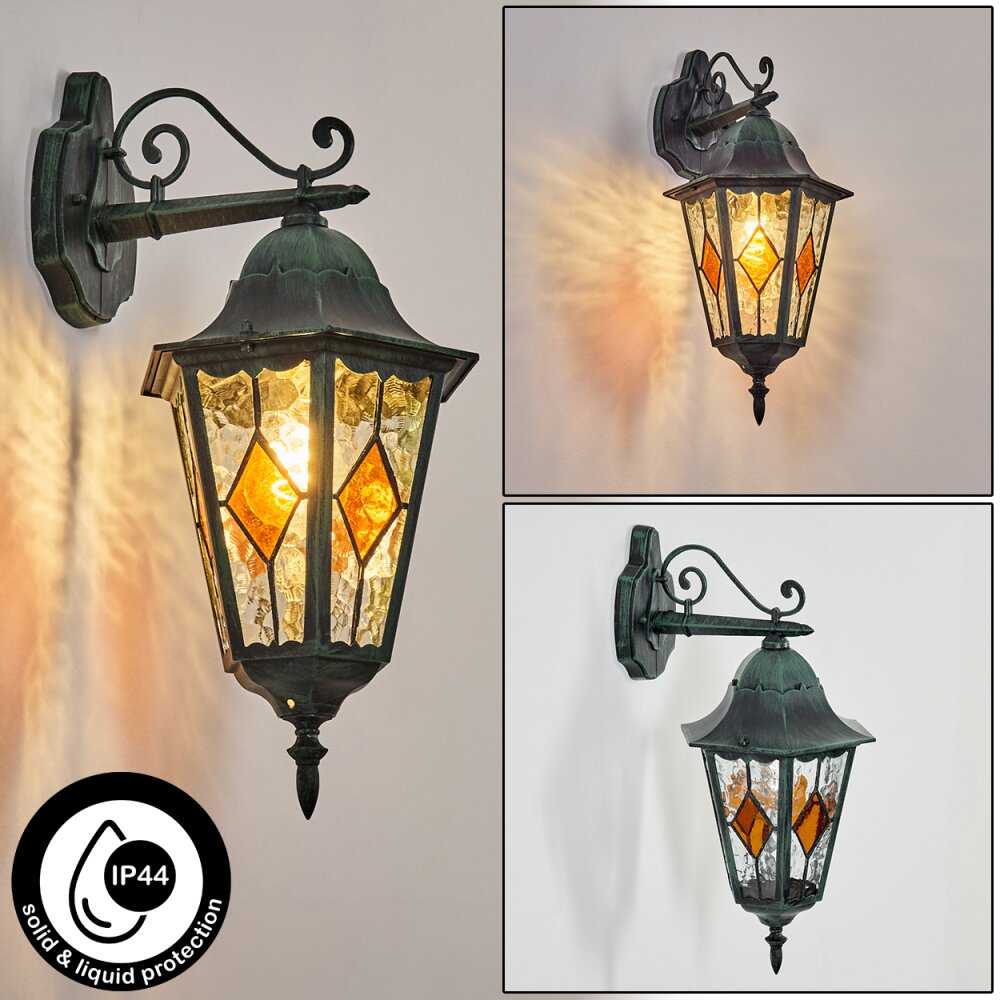 Hongkong Wandlamp voor buiten, Wandlamp Groen, Zwart, 1-licht main product photo
