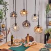 Ripoll Hanglamp, Kogellampje, Hanglamp Amber, Duidelijk, Rookkleurig, 6-lichts