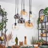 Ripoll Hanglamp, Kogellampje, Hanglamp Amber, Duidelijk, Rookkleurig, 6-lichts