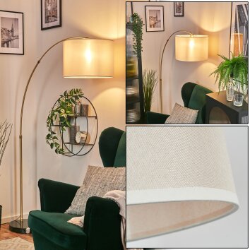 Bassagoda Staande lamp Messing, Zwart, 1-licht