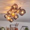 Koyoto Plafondlamp, Kogellampje Amber, Rookkleurig, 10-lichts