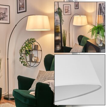 Bassagoda Staande lamp Nikkel mat, Zwart, 1-licht