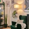 Bassagoda Staande lamp Messing, Zwart, 1-licht