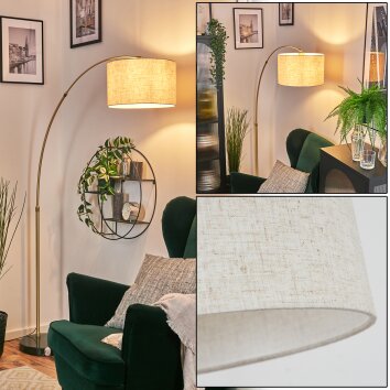 Bassagoda Staande lamp Messing, Zwart, 1-licht