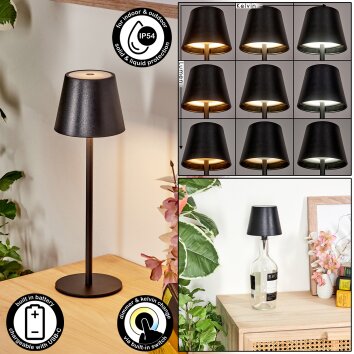 Salgadinho Buiten tafellamp, Badkamerlamp, Tafellamp LED Zwart, 1-licht