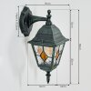 Naofe Wandlamp voor buiten, Wandlamp Groen, Zwart, 1-licht