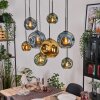 Ripoll Hanglamp, Kogellampje, Hanglamp Natuurlijke kleuren, Zwart, 8-lichts