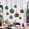 Ripoll Hanglamp, Kogellampje, Hanglamp Natuurlijke kleuren, Zwart, 8-lichts