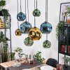 Ripoll Hanglamp, Kogellampje, Hanglamp Natuurlijke kleuren, Zwart, 8-lichts