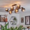 Koyoto Plafondlamp, Kogellampje Duidelijk, Rookkleurig, 10-lichts
