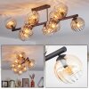 Koyoto Plafondlamp, Kogellampje Amber, Duidelijk, 10-lichts