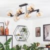 Koyoto Plafondlamp, Kogellampje Amber, Duidelijk, 10-lichts