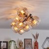 Koyoto Plafondlamp, Kogellampje Amber, Duidelijk, 10-lichts