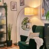 Bassagoda Staande lamp Messing, Zwart, 1-licht