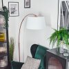 Bassagoda Staande lamp Koperkleurig, Zwart, 1-licht