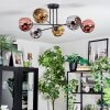 Ripoll Plafondlamp, Kogellampje Chroom, Goud, Koperkleurig, Rookkleurig, 6-lichts