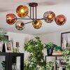 Ripoll Plafondlamp, Kogellampje Chroom, Goud, Koperkleurig, Rookkleurig, 6-lichts
