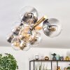 Gastor Plafondlamp, Kogellampje Goud, Zwart, 10-lichts