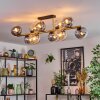 Gastor Plafondlamp, Kogellampje Goud, Zwart, 10-lichts