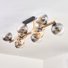 Gastor Plafondlamp, Kogellampje Goud, Zwart, 10-lichts
