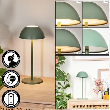 Laken Buiten tafellamp, Badkamerlamp, Tafellamp LED Groen, 1-licht