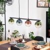 Gastor Hanglamp, Kogellampje, Hanglamp Blauw, Groen, Duidelijk, Koperkleurig, 4-lichts