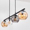 Koyoto Hanglamp, Kogellampje, Hanglamp Amber, Duidelijk, Rookkleurig, 4-lichts