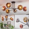 Ripoll Plafondlamp, Kogellampje Chroom, Goud, Duidelijk, Koperkleurig, Rookkleurig, 6-lichts