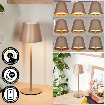 Salgadinho Buiten tafellamp, Tafellamp LED Zandkleurig, 1-licht