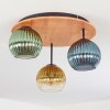 Koyoto Plafondlamp, Kogellampje 40 cm Natuurlijke kleuren, Zwart, 3-lichts