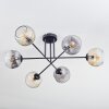 Ripoll Plafondlamp, Kogellampje Amber, Duidelijk, Rookkleurig, 6-lichts