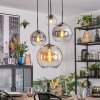 Koyoto Hanglamp, Kogellampje, Cluster hanglamp Amber, Chroom, Duidelijk, Rookkleurig, 4-lichts