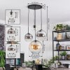Koyoto Hanglamp, Kogellampje, Cluster hanglamp Amber, Chroom, Duidelijk, Rookkleurig, 4-lichts