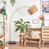 Granja Staande lamp Messing, Zwart, 1-licht
