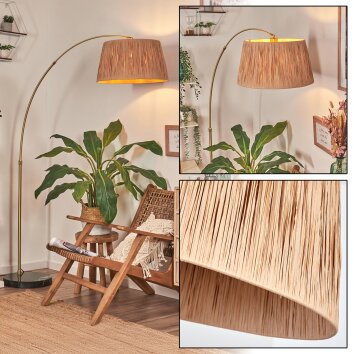 Granja Staande lamp Messing, Zwart, 1-licht