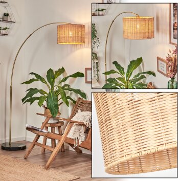 Cavaca Staande lamp Messing, Zwart, 1-licht