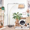 Ramila Staande lamp Messing, Zwart, 1-licht