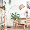 Ramila Staande lamp Messing, Zwart, 1-licht