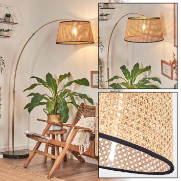 Ramila Staande lamp Messing, Zwart, 1-licht