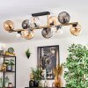 Koyoto Plafondlamp, Kogellampje Goud, Zwart, 10-lichts