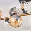 Koyoto Plafondlamp, Kogellampje Goud, Zwart, 10-lichts
