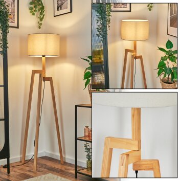 Soungou Staande lamp Natuurlijke kleuren, Zwart, 1-licht
