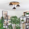 Koyoto Plafondlamp, Kogellampje 40 cm Natuurlijke kleuren, Zwart, 3-lichts