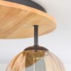 Koyoto Plafondlamp, Kogellampje Natuurlijke kleuren, Zwart, 3-lichts