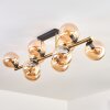 Gastor Plafondlamp, Kogellampje Goud, Zwart, 10-lichts