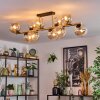 Gastor Plafondlamp, Kogellampje Goud, Zwart, 10-lichts