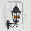 Hongkong Wandlamp voor buiten, Wandlamp Zwart, 1-licht