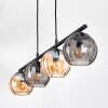 Koyoto Hanglamp, Kogellampje, Hanglamp Amber, Rookkleurig, 4-lichts