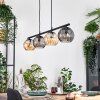 Koyoto Hanglamp, Kogellampje, Hanglamp Amber, Rookkleurig, 4-lichts