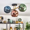 Ripoll Plafondlamp, Kogellampje Goud, Zwart, 3-lichts